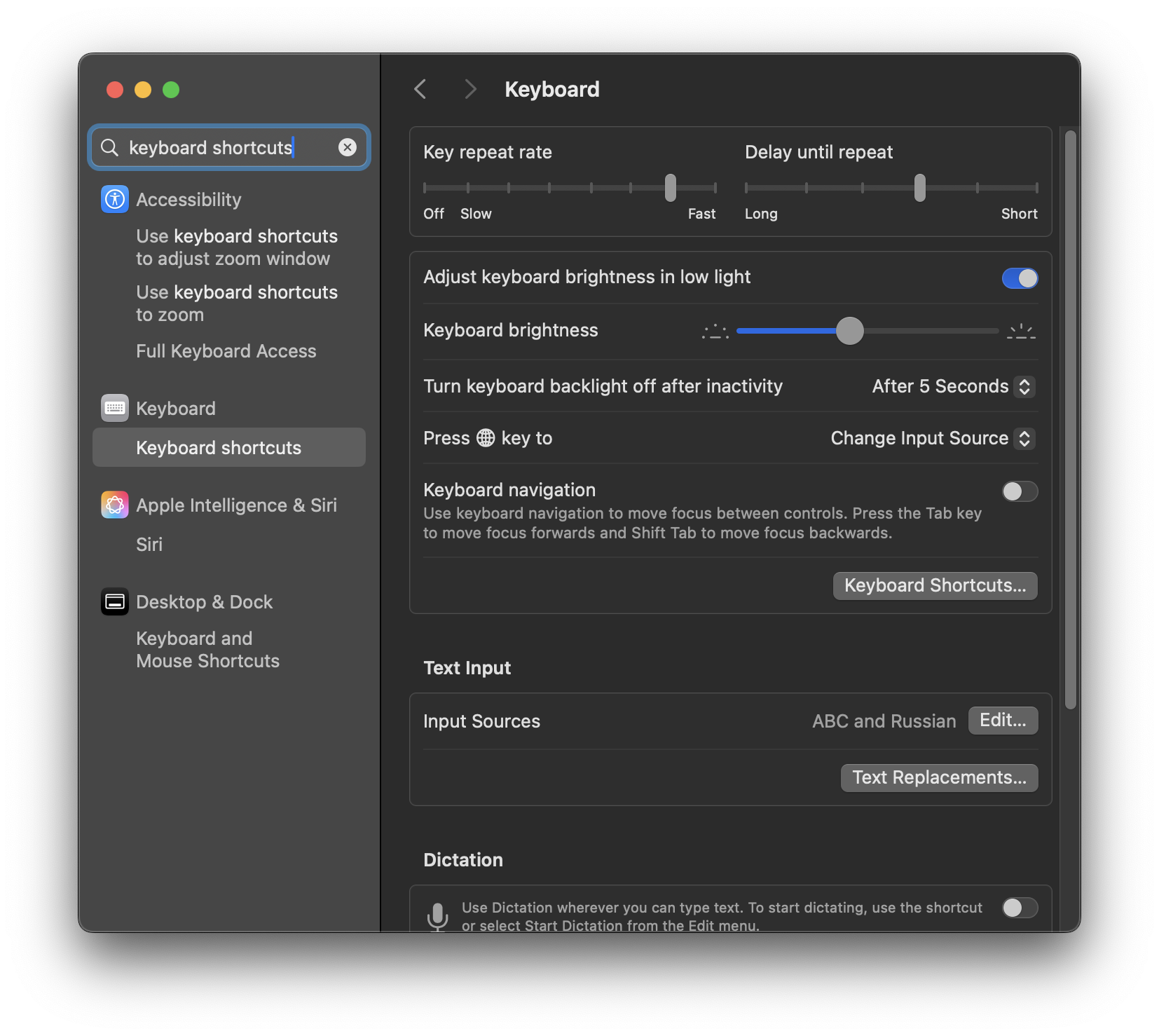 Add new keyboard shortcut: Step 1
