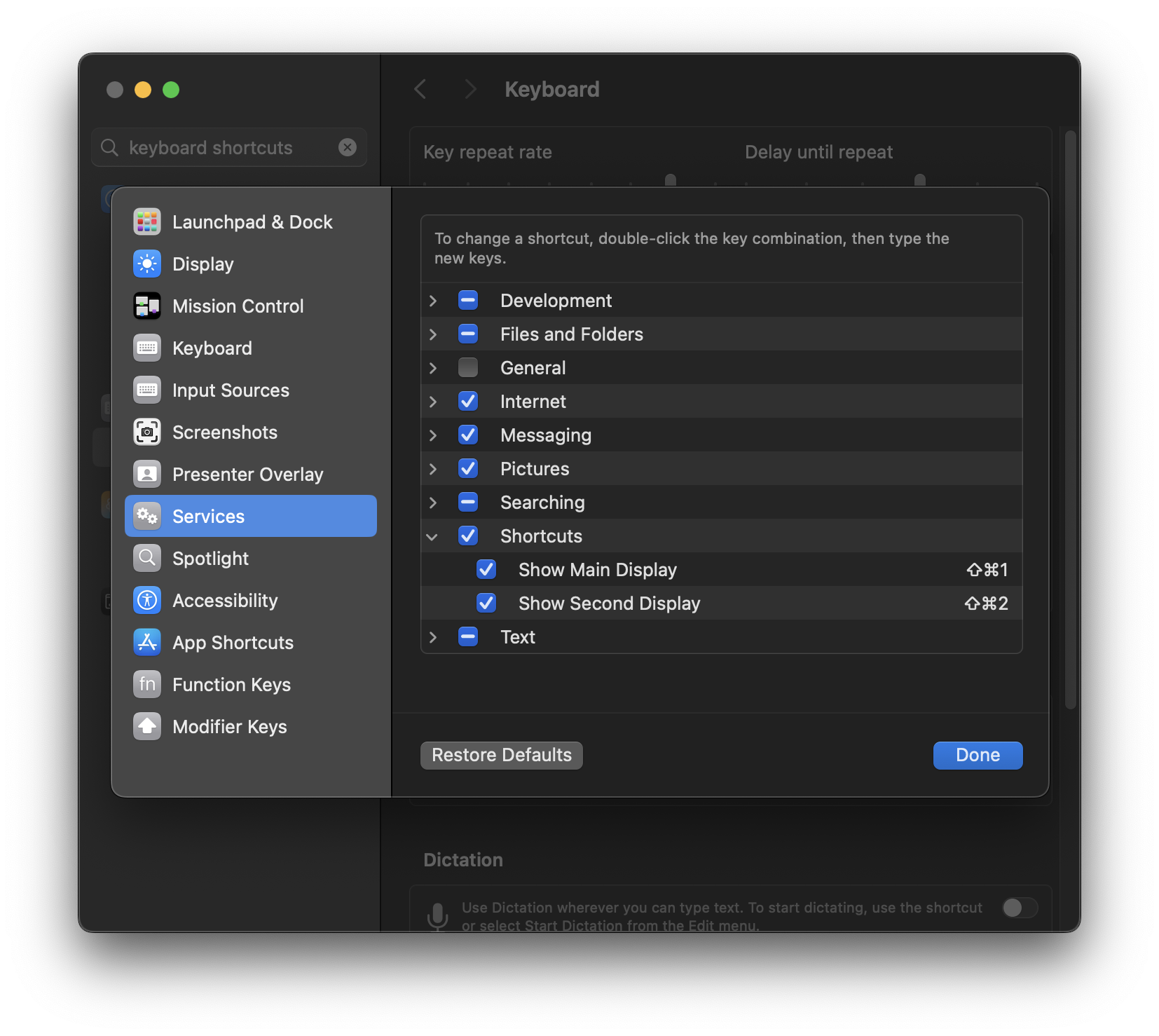 Add new keyboard shortcut: Step 2